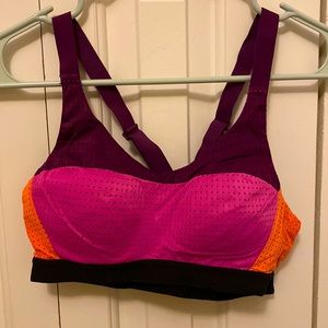 Victoria Secret Sport, Sports Bra, XS, Pink, Purple, Black, & Orange